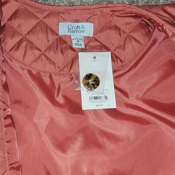 NWT Croft & Barrow The Classic Quilted Jacket Plus Size 3X - Picture 5 of 8